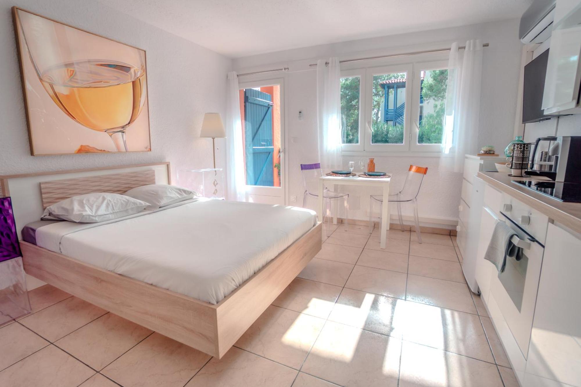 Lumineux Studio Tout Equipe Canet-en-Roussillon Chambre photo